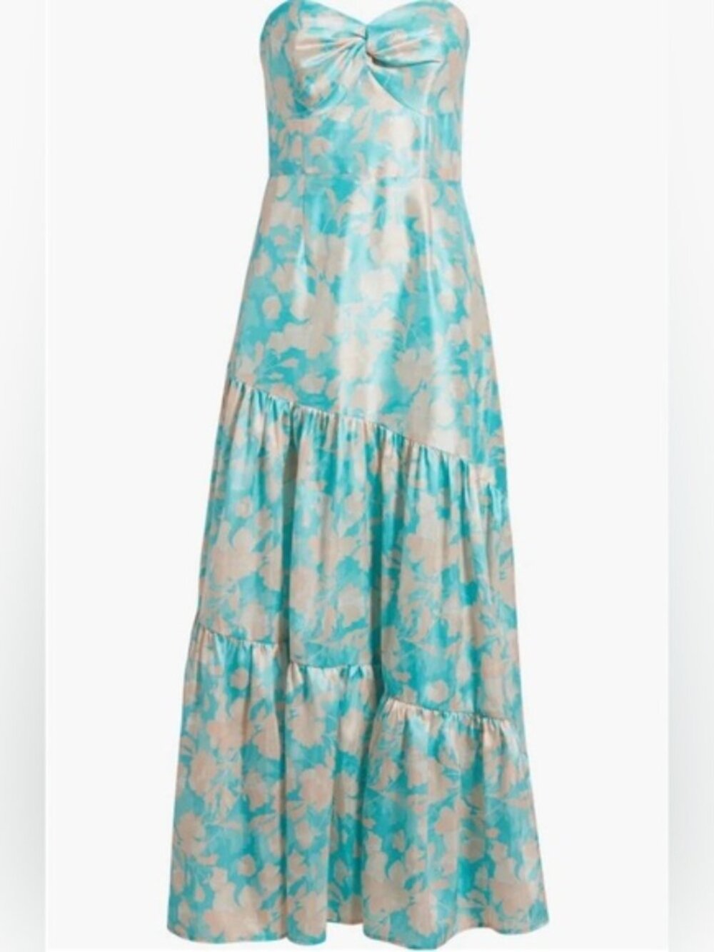 Anthropologie Phoebe Floral Strapless Maxi Dress